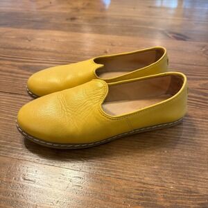 Charix Leather Ballet Flat Shoes Slip-On Yellow‎ Women's Size EU 39 US 8.5-9